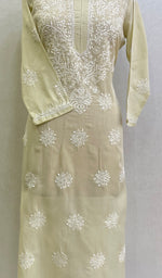 将图像加载到图库查看器中, Rubina Women's Lucknowi Handcrafted Cotton Chikankari Kurti-HONC0148376