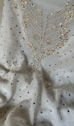 将图像加载到图库查看器中, Women's Lakhnavi Handcrafted Mul Chanderi Unstitched Kurta And Dupatta Set - HONC0295187