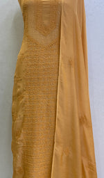 Load image into Gallery viewer, Lucknowi Handcrafted Muslin Chikankari Suit Material - HONC0129622