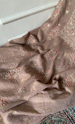 将图像加载到图库查看器中, Women's Lakhnavi Handcrafted Mul Chanderi Unstitched Chikankari Full Suit Material - HONC0316857
