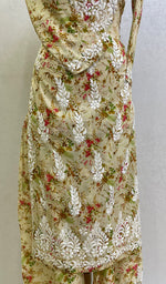 Load image into Gallery viewer, Women's Lakhnavi Handcrafted Mul Cotton Chikankari Kurta And Palazzo Set - HONC0160876