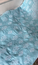 Load image into Gallery viewer, Women's Lakhnavi Handcrafted Cotton Unstitched Chikankari Suit Material - HONC0360776