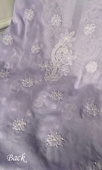 将图像加载到图库查看器中, Women's Lakhnavi Handcrafted Cotton Chikankari Unstitched Kurti Fabric - HONC0318490