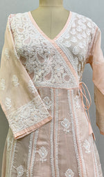 将图像加载到图库查看器中, Abisha Women's Lucknowi Handcrafted Cotton Chikankari Angrakha - HONC0232860