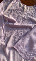 将图像加载到图库查看器中, Women's Lucknowi Handcrafted Modal Cotton Chikankari Kurti - HONC0264904