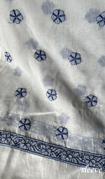 将图像加载到图库查看器中, Women's Lakhnavi Handcrafted Cotton Chikankari Unstitched Kurti Fabric - HONC0284347
