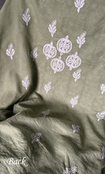 Load image into Gallery viewer, Women's Lakhnavi Handcrafted Kota Cotton Chikankari Unstitched Kurti Fabric - HONC0304000