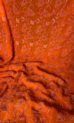 Load image into Gallery viewer, Women's Lakhnavi Handcrafted Pure Silk Georgette Chikankari Suit Material - HONC0153725