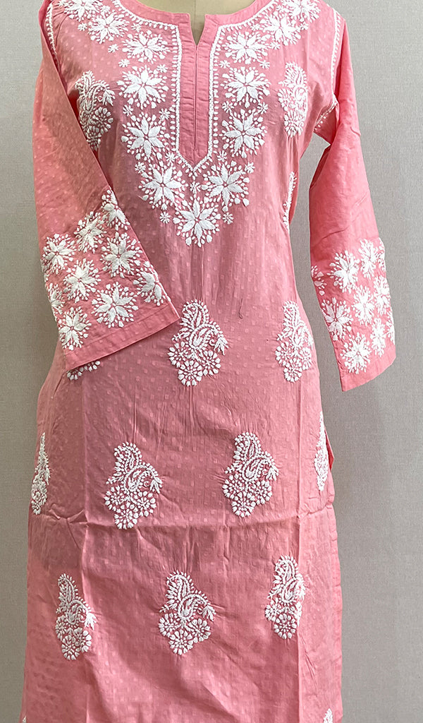 Anam Women's Lucknowi Handcrafted Cotton Chikankari Kurti - HONC0208682