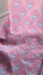 Load image into Gallery viewer, Women's Lakhnavi Handcrafted Cotton Chikankari Suit Material - HONC0291797