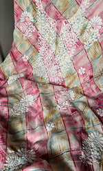 将图像加载到图库查看器中, Women's Lakhnavi Handcrafted Cotton Chikankari Unstitched  Kurta And Kurta Dupatta Set - HONC0312681