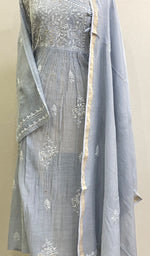 Load image into Gallery viewer, Women's Lakhnavi Handcrafted Mul Chanderi Kurta And Dupatta Set - HONC0175321