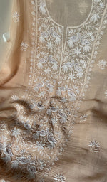 Load image into Gallery viewer, Tazeen Women's Lakhnavi Handcrafted Mul Chanderi Kurta And Dupatta Set - HONC02185565