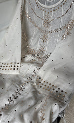 将图像加载到图库查看器中, Women's Lakhnavi Handcrafted Mul Chanderi Semi - stitched Kurta And Dupatta Set- HONC0321822