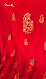 将图像加载到图库查看器中, Yumna Women's Lucknowi Handcrafted Faux-Georgette Chikankari Suit Material - HONC0277972