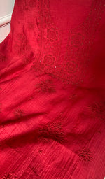 Load image into Gallery viewer, Women's Lakhnavi Handcrafted Mul Chanderi Unstitched Kurta And Dupatta Set- HONC0344194