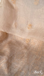 将图像加载到图库查看器中, Women's Lakhnavi Handcrafted Pure Organza Chikankari Unstitched Kurta And Dupatta Set- HONC0263885