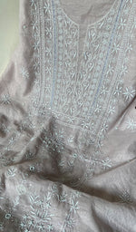 Load image into Gallery viewer, Women's Lakhnavi Handcrafted Mul Chanderi Unstitched Kurta And Dupatta Set - HONC0266910