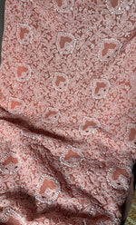 Load image into Gallery viewer, Women's Lakhnavi Handcrafted Unstitched Faux-Georgette Chikankari Suit Material - HONC0263373