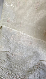 Load image into Gallery viewer, Women's Lakhnavi Handcrafted Mul Chanderi Unstitched Chikankari Full Suit Material - HONC0345323