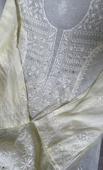 Load image into Gallery viewer, Women's Lakhnavi Handcrafted Mul Chanderi Semi -stitched Chikankari Full Suit Material - HONC0296119