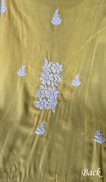 将图像加载到图库查看器中, Simran Women's Lakhnavi Handcrafted Modal Cotton Chikankari Unstitched Kurti Fabric - HONC0261059