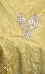 Load image into Gallery viewer, Lucknowi Handcrafted Munga Silk Chikankari Unstitched Men's Kurta Fabric - HONC0327310