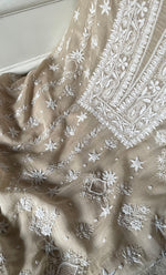 Load image into Gallery viewer, Women's Lakhnavi Handcrafted Unstitched Mul Chanderi Kurta And Dupatta Set - HONC0329035