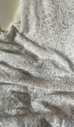 Load image into Gallery viewer, Women's Lucknowi Handcrafted Viscose Georgette Unstitched Chikankari Kurta And Dupatta Set - HONC0271322