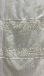 Load image into Gallery viewer, Women's Lucknowi Handcrafted Cotton Chikankari Dupatta - HONC0198571
