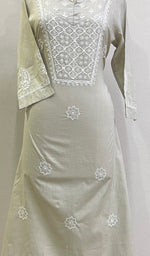Load image into Gallery viewer, Uzma Women's Lucknowi Handcrafted Cotton Chikankari Kurti - HONC0213184