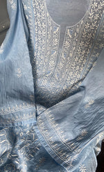 将图像加载到图库查看器中, Women's Lakhnavi Handcrafted Mul Chanderi Semi - Stitched Kurta And Dupatta Set- HONC0304466