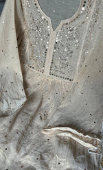 Load image into Gallery viewer, Women's Lakhnavi Handcrafted Tissue Chanderi Semi-Stitched Kurta And Dupatta Set - HONC0312998