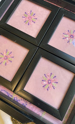 Load image into Gallery viewer, Chikankari Tray with Four Coasters - HONC0295531