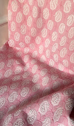 将图像加载到图库查看器中, Women's Lakhnavi Handcrafted Cotton Chikankari Suit Material - HONC0291800