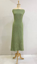 将图像加载到图库查看器中, Women's Lakhnavi Handcrafted Viscose Georgette Chikankari Unstitched Kurti Fabric - HONC0206902