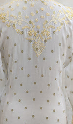 将图像加载到图库查看器中, Women's Lucknowi Handcrafted Pure Chiffon Chikankari Kurti - NC0903