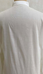 Load image into Gallery viewer, Men's Lucknowi Handcrafted Cotton Chikankari Kurta - HONC0427