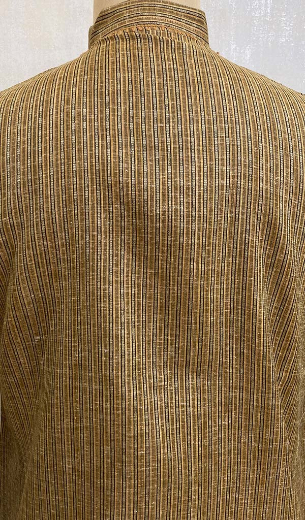 Men's Lucknowi Handcrafted Cotton Chikankari Kurta - HONC0433
