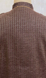 Load image into Gallery viewer, Men's Lucknowi Handcrafted Cotton Chikankari Kurta - HONC0437