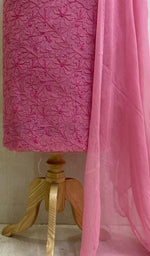 Load image into Gallery viewer, Women's Lucknowi Handcrafted Cotton Chikankari Suit Material- HONC05703