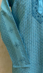 Load image into Gallery viewer, Men's Lucknowi Handcrafted Cotton Chikankari Kurta - HONC011493