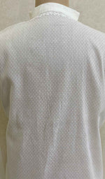 Load image into Gallery viewer, Men's Lucknowi Handcrafted Cotton Chikankari Kurta - HONC021585