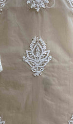 Load image into Gallery viewer, Women's Lakhnavi Handcrafted White Organza Chikankari Kurti - HONC029495