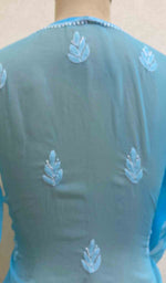 Load image into Gallery viewer, Women's Lucknowi Handcrafted Faux-Georgette Chikankari Top - HONC037199