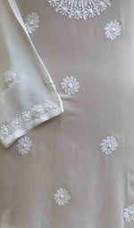 Load image into Gallery viewer, Women's Lakhnavi Handcrafted Viscose Georgette Chikankari Kurti - HONC029628