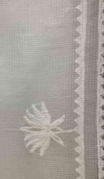 Load image into Gallery viewer, Women's Lakhnavi Handcrafted White Kota Cotton Chikankari Dupatta - HONC046553