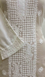 将图像加载到图库查看器中, Women's Lakhnavi Handcrafted Kota Doria Chikankari Kurti - HONC057177