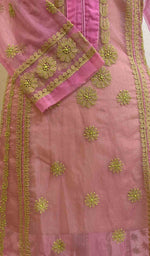 Load image into Gallery viewer, Gul Women's Lakhnavi Handcrafted Organza Chikankari Anarkali Dress- HONC040020