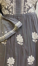 Load image into Gallery viewer, Women's Lucknowi Handcrafted Cotton Chikankari Dress - HONC060175